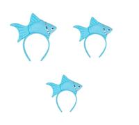 Animal Headgear Plush Fish Headband Headband Cartoon Shark Headband (blu, 3)