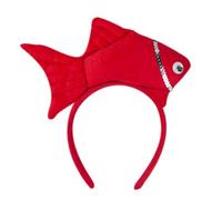 Animal Headgear Plush Fish Headband Headband Cartoon Shark Headband (rosso, 1)
