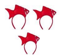 Animal Headgear Plush Fish Headband Headband Cartoon Shark Headband (rosso, 3)