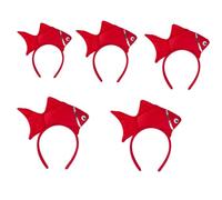 Animal Headgear Plush Fish Headband Headband Cartoon Shark Headband (rosso, 5)
