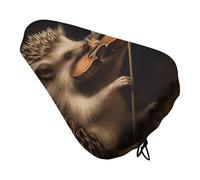 Animal Hedgehog Music Violino Bike Seat Copertura Antipioggia Impermeabile Antipolvere Bici Sella Cuscino Morbido Bicicletta Sedile Pad Covers con Coulisse per Uomo Donna
