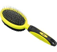 Animal House Spazzola Duo-Care Comfort, 2in1 | Massaggio e Pulizia Professionale per Cani e Gatti, con Setole in Metallo e Gomma, Manico Antiscivolo, Ottimo per Pelo Lungo
