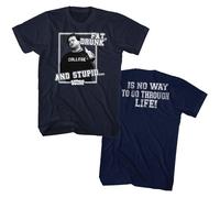 Animal House T-Shirt Uomo Manica Corta Blu Navy Cotone Preshrunk Crew Neck