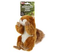 Animal Instincts Forest Friends - Giocattolo per cani con squittio, morbido peluche per cani, comodo giocattolo per cuccioli Sammy scoiattolo, grande