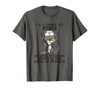 Animal Jokes - I'm a Grumpy Old Nurse - Simpatico gatto design Maglietta