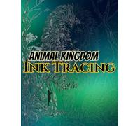 Animal Kingdom Ink Tracing: 50 Large Land Animals from Around the World to Trace - Elephants, Lions, Tigers, Bears, Giraffes, and More | Single-Sided ... Backgrounds for Relaxing Line Art Ink Tracing