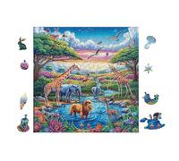 Animal Kingdom Rompicapo 100 Pezzi Per Professionisti Cartone Rigido Incastro Preciso Per Esercizio Mentale Da Passatempo Qualità Museale Edizione Esclusiva 28x28cm