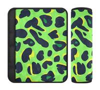 Animal Leopard Fur Print Prato Verde Nero 2 Pack cintura di sicurezza Spalline Più Comfort Guida per il camion forro para cinturon de seguridad