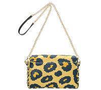 Animal Leopard Skin Texture Oro Nero Moda Piccola Crossbody Borse In Pelle Vegana Borse A Tracolla Borsa Impermeabile Per Viaggio