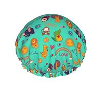 Animal Lion Monkey Bear ffa Cuffie da a per le donne, Cuffia per capelli da a riutilizzabile impermeabile Cuffia da bagno Turbante Cuffia da a per ragazze