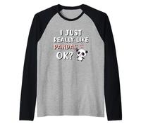 Animal Lover I Really Like Pandas Panda Lover Maglia con Maniche Raglan