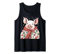 Animal Lover - Maialino Natalizio Avvolto in Una Coperta per Le Vacanze Canotta