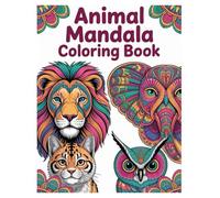ANIMAL MANDALA: Mandala animal coloring book for children and adults