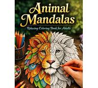 Animal Mandalas: Relaxing Coloring Book for Adults