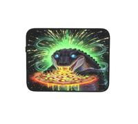 Animal Manicotto per computer portatile che mangia pizza verde borsa per computer portatile borsa per il trasporto per il lavoro 12 pollici