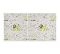 Animal Manta Ray - Raccoglitore a 3 anelli con tasche interne, motivo leone verde fluorescente, 2,5 cm, 200 fogli