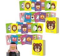 Animal Mask Alphabet Cards, 26 Pcs Alphabet Abc Flash Cards With Animal Masks, Interactive Education Games, Learn Letters, English Phrases (2 sets of 52 pieces)