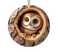 Animal Ornaments - Animal Pattern Tree Decor | Christmas Acrylic Tree Pendant | Holiday Setting Props Hangable Ornaments for Fireplace Window, & Christmas Tree