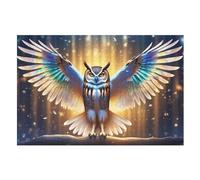 Animal Owl Jigsaw Puzzle 1000 Pezzi Per Adulti Gioco Jigsaw Toys Adolescenti Puzzles Gifts Decorazione Murale （75×50cm）