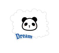 Animal Panda Round Plush Lovey Cat Adesivi Citazione Sogno Decalcomanie in Vinile