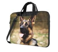 Animal pastore tedesco Laptop Tote Bag per gli uomini donne del manicotto del computer portatile borsa della spalla della borsa del messaggero del computer, Nero, 14 inch