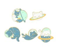 Animal Pin Set 5 PCS Decorative Breastpin Pins Fashion Women's Brooch Decor Lightweight And Comfy