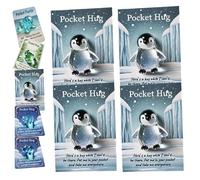 Animal Pocket Hug Gifts, Keepsake with Positive Cards, Encouragement Greeting Card, for Friend Birthday Thanksgiving Anniversary (StyleC,4PCS)