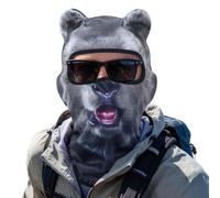 Animal Print Ski Maschera - Breathable Head Protection with Ears, Cute | Winter Cycling Face Cover, Windproof Outdoor Gear, Mountain Road Bike Protection, Camping Hiking Comfort, Warm Fleece Materia