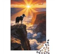 Animal Puzzle 1000 Pezzi Carta Spessa Dettagliato Per Adultidifficil Resistente Border Collie Per Famiglie Compleanno Regalo 70x50cm/1000pcs