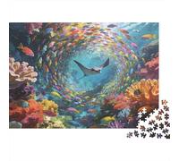 Animal Puzzle 1000 Pezzi Carta Spessa Dettagliato Per Adultidifficil Resistente Underwater Animals Collezion Compleanno Regalo 70x50cm/1000pcs