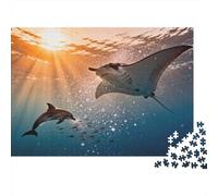 Animal Puzzle 1000 Pezzi Carta Spessa Dettagliato Per Adultidifficil Resistente Underwater Animals Collezion Idea Regalo 70x50cm/1000pcs