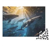 Animal Puzzle 1000 Pezzi Carta Spessa Dettagliato Per Adultidifficil Sfida Underwater Animals Decorativi Per Casa Regalo 70x50cm/1000pcs