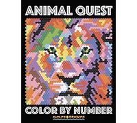 ANIMAL QUEST Color by Number: Activity Puzzle Coloring Book for Adults Relaxation & Stress Relief
