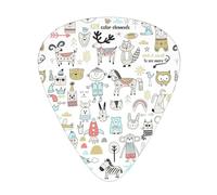 Animal Rabbit Fox Dee 12 cubi per chitarra, 3 spessori contengono 0,46 mm, 0,71 mm, 0,96 mm, con scatola portaoggetti