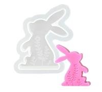 Animal Rabbit Silicone Casting Mold - 3D DIY Craft Form | Flexible Nonstick Tool for Candle Soap Resin Clay Chocolate Plaster Creation Decorative Handmade Artwork Studio Supplies Home Hobby