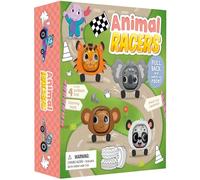 Animal Racers: Includes 4 Pullback Toys & a Coloring Book
