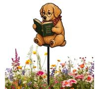 Animal Reading Garden Stake Iron - Fairy Yard Decoration