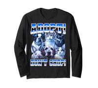 Animal Rescue Dogs Cats Animal Rescuer Adottare! Non Fare acquisti! Maglia a Manica