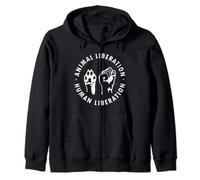 Animal Rights Liberation Vegetariano Vegano Felpa con Cappuccio