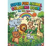 ANIMAL SAFARI COLOURING BOOK: Animal Illustrations for Toddlers and Kids Ages 3-6