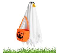Animal Sculpture, Porch Figurine, 23 Inches Halloween Outfit Set, Pumpkin Costume Accessory Kit, Decorative Seasonal Dress-Up Props, for Garden Terrace Yard Party Family Gathering Outdoor Display