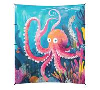 Animal Sea Coral Reef Ocean Beach Cabana UPF50+ - Parasole portatile leggero con pala per sabbia, sacchi di sabbia, pali di stabilità per viaggi in famiglia