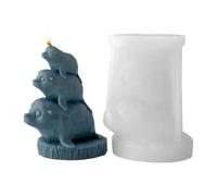 Animal Silicone Molds - 3D Stackable Cute Reusable Mould | Silicone Candle Mold For Holiday, Birthday, Party, Office, Home, Room, Desk, Desktop, Weekday, School, Dormitory & Apartment Crafts & DIY