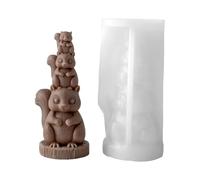 Animal Silicone Molds - 3D Stackable Cute Reusable Mould | Silicone Candle Mold For Holiday, Birthday, Party, Ufficio, Home, Room, Desk, Desktop, Weekday, School, Dormitory & Apartment Crafts & DIY