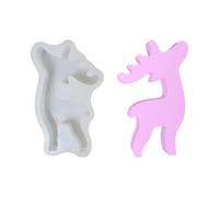 Animal Silicone Molds, Deer Chocolate Mold, Elk Shape Casting Form, 2.8x4.25 Inches, Non Stick Flexible Design, Fondant Soap Candle Crafts, Holiday Wedding Home Festive Use