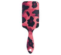 Animal Skin Leopard Red Black spazzola per capelli antistatici per capelli sottili Progettato massaggiatore testa cuoio capelluto per la perdita dei capelli con manico ergonomico cepillo para cabello