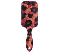 Animal Skin Leopard Red Black spazzola per capelli delicata per gli uomini Spazzola da massaggio progettata per la crescita dei capelli con manico ergonomico cepillo anti crespo para cabello