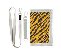 Animal Skin Leopard Yellow Black billfolds per portafogli in nylon maschio con cordino, Pelle animale, leopardo, giallo, nero, 1 size, Moda