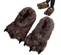 Animal Slippers, Warm Soft Non-Slip Paw Slippers, Cute Furry Feet Paws for Men Halloween Animal Cosplay Theme Party, EU 40-41