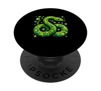 Animal Snake Irish Lucky Green Trifoglio Trifoglio Patricks Day PopSockets PopGrip Adesivo